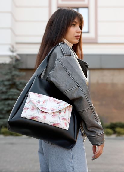 Женская сумка Sambag HOBO BLISS Черная 34 х 31 х 12 см (53453713) | Зображення 7