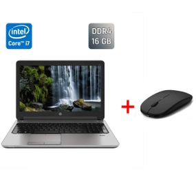 Ноутбук HP ProBook 650 G2 / 15.6" (1366x768) TN / Intel Core i7-6820HQ (4 (8) ядра по 2.7 - 3.6 GHz) / 16 GB DDR4 / 240 GB SSD / Intel HD Graphics 520 / WebCam / Fingerprint б/в + Подарунок Бездротова миша / USB