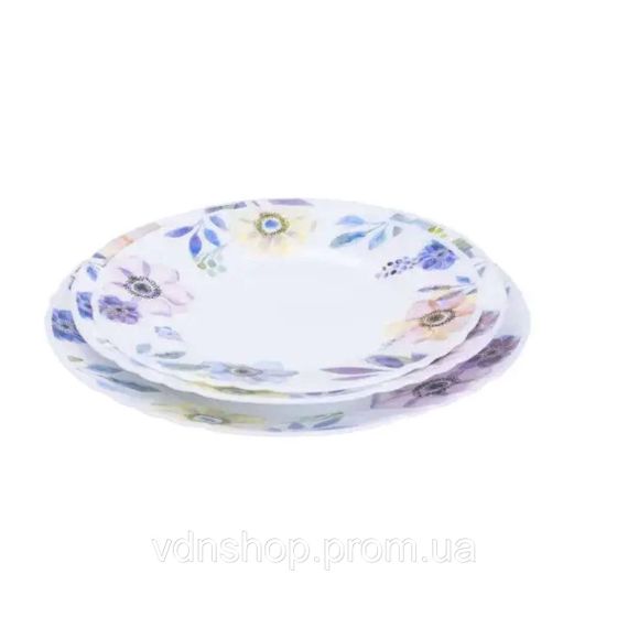 Столовий порцелянаовий сервіз на 6 персон 18 предметів Білий HP-7-717 | Зображення 2