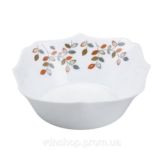 Столовий сервіз порцелянових квадратних тарілок на 6 персон 24 предмети білий HP23405 | Зображення 4