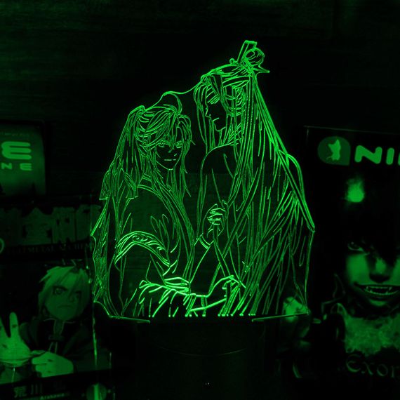 Акриловий світильник-нічник Mo Dao Zu Shi зелений tty-n001865