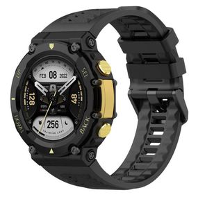 Силіконовий ремінець Primolux для смарт годинника Xiaomi Amazfit T-Rex 2 (A2169 / A2170) - Black