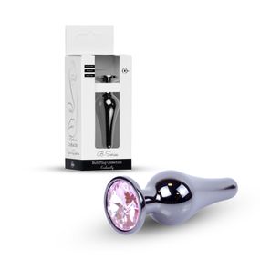 Анальна пробка - Jewellery Dark Silver Long Plug Pink