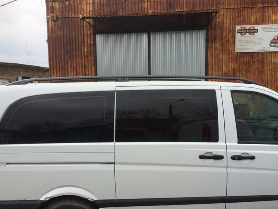 Рейлінги чорні CAN (Оригінальний дизайн) Коротка база (SHORT) для Mercedes Vito W639 2004-2015рр | Зображення 2