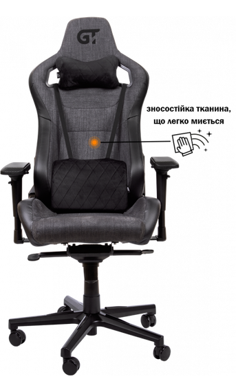Кресло геймерское GT RACER X-8005 Dark GrayBlack | Зображення 7