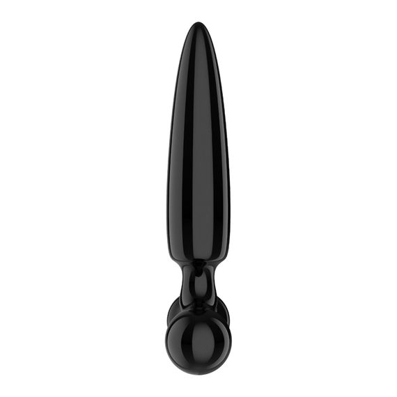 Тристоронній скляний дилдо Satisfyer Triple Crystal 1 Transparent, Чорний | Зображення 3
