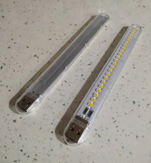 Міні ліхтарик на 24 світлодіоди, USB лампа, LED світильник (тепле жовте світло) | Зображення 2