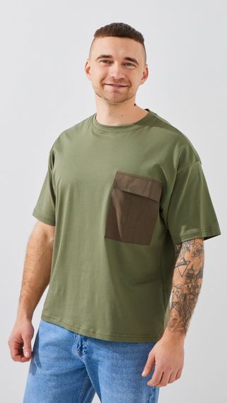 Футболка однотонна чоловіча GENUA G01222-0043 M Хакі shop (2000999469374)