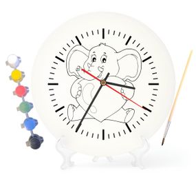 Детский набор для творчества часы раскраска Дамбо — летающий слонёнок (по рассказу Хелен Аберсон и Гарольда Перла) 30 см (Г0155)