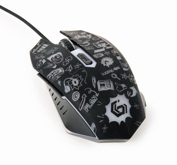 Оптична миша MUS-6B-GRAFIX-01, USB інтерфейс, пiдсвiчування | Зображення 2