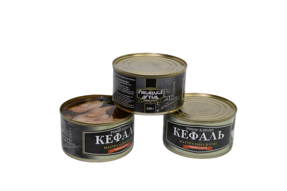 Кефаль натуральная в масле Рыбацкая Артель 230 г | Зображення 3