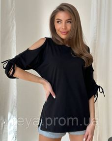 Футболка для жінок колір чорний FI_006930
