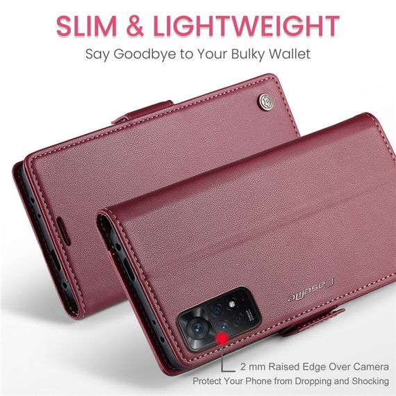 Шкіряний чохол-книжка Retro Case для Xiaomi Redmi Note 11 4G / 11s / Note 12s колір Червоний | Зображення 7