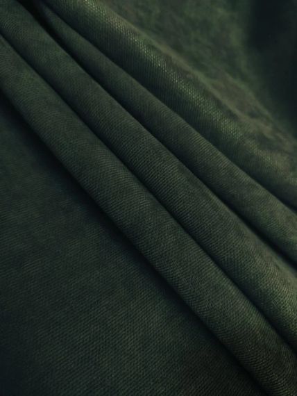 Готовый комплект штор, шторы 2 шт микровелюр тёмно зеленый 200х240 см | Зображення 2