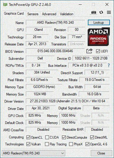 Дискретная видеокарта б/у ATI Radeon R5 240, 1 GB DDR3, 64-bit, GDDR3/DVI/DP | Зображення 9