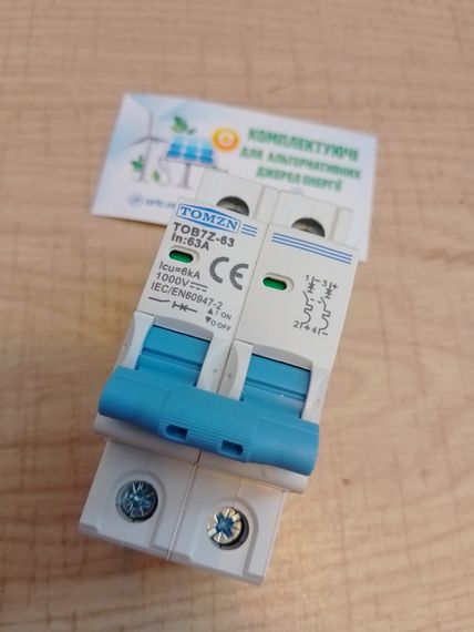 Автоматичний вимикач Tomzn DC 63а 1000v для сонячних панелей | Зображення 2