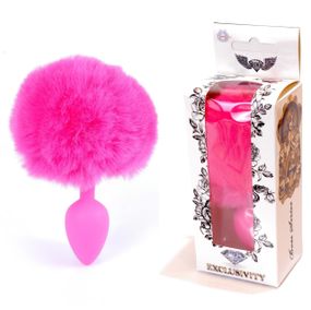 Анальна пробка (розмір S) з хвостом Boss Series - Silicon PLUG Bunny Tail Pink, BS6400099 sexstyle