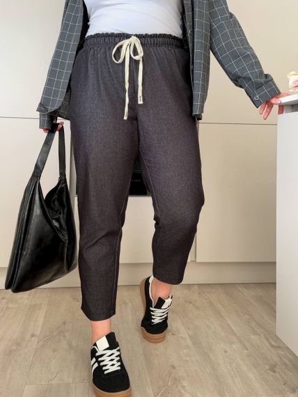 Женские джинсовые брюки укороченные BR1778 цвет черный, размер 52/54 | Зображення 1