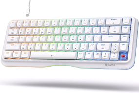 Механическая игровая клавиатура KEMOVE K68se красные переключатели, 68 клавиш, белая, RGB-подсветка USB Type-C