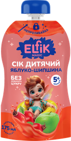 Дитячий сік Elfik Magic Яблуко-шипшина 175 мл х 12 шт