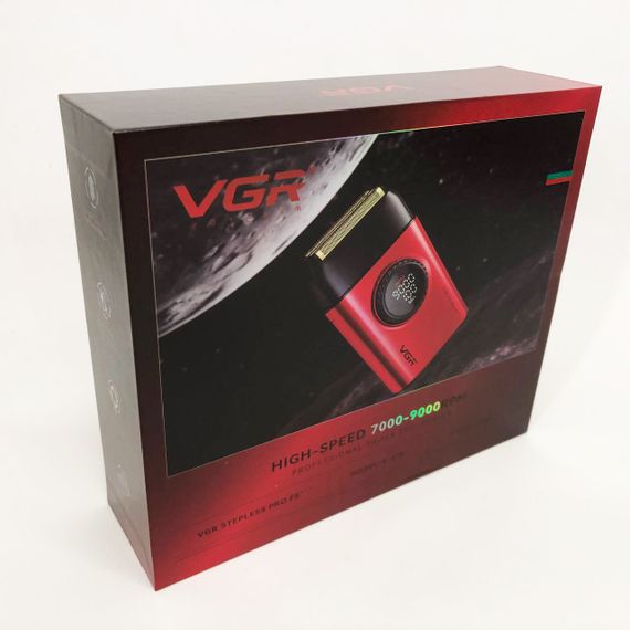 Електробритва VGR V-378 RED шейвер, подвійне лезо, регулювання потужності 7000-9000 RPM. Колір: червоний | Зображення 8
