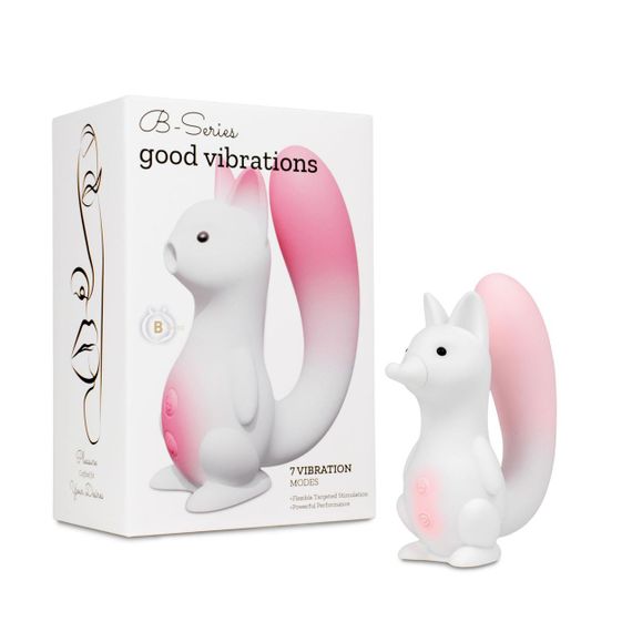 Вакуумний кліторальний стимулятор - Squirrel Smart Tail App Control White Sex Aura