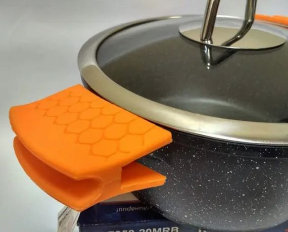 Кастрюля Bohmann BH 7350-22 MRB 22 см 3л двойное дно мраморное покрытие | Зображення 6