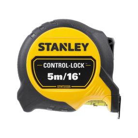 Рулетка измерительная CONTROL-LOCK длиной 5 м/16, шириной 25 мм, в прорезиненном корпусес, двухсторонней шкалой STANLEY