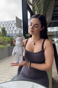 Ведмідь Bearbrick білий 28 см a217