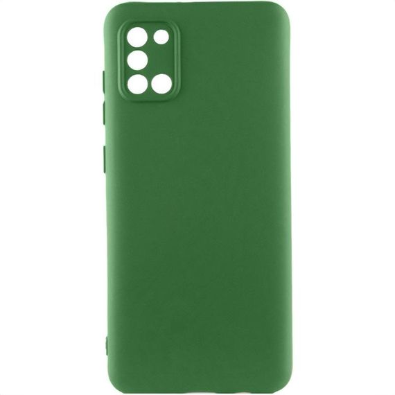 Чохол TPU GETMAN Liquid Silk Full Camera для Samsung Galaxy A31 Зелений / Dark green