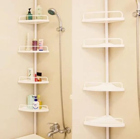 Угловая полка для ванной комнаты Multi Corner Shelf, металлическая | Зображення 1