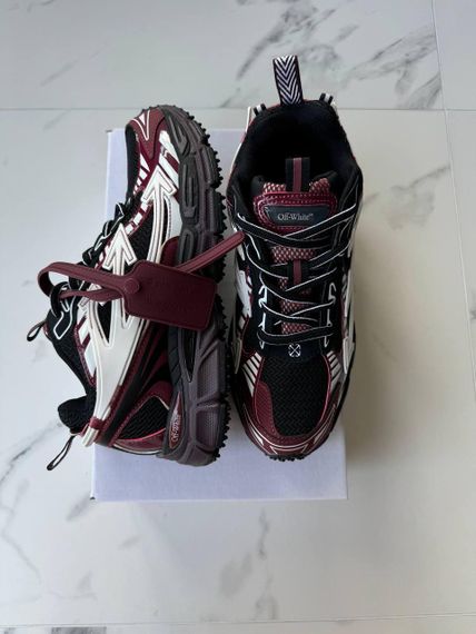 Кросівки Off-White Be Right Back Burgundy / офф  топ весна / осінь 16005 39 24.5 см | Зображення 1