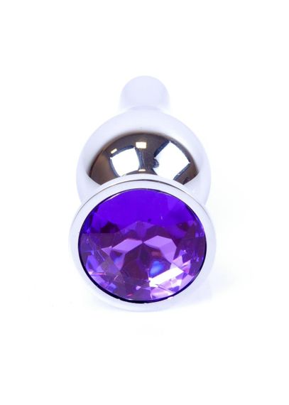 Анальная пробка - Jewellery Silver Long Plug Purple sexstyle | Зображення 1
