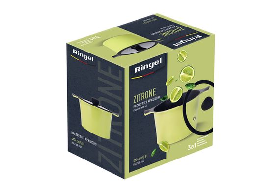 Каструля RINGEL Zitrone 24x16.2 см (5.8л) з кришкою (RG-2108-24/2) (RG-2108-24/2)