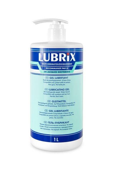 Лубрикант на водній основі Lubrix (1 л) без парабенів Sex Aura | Зображення 1