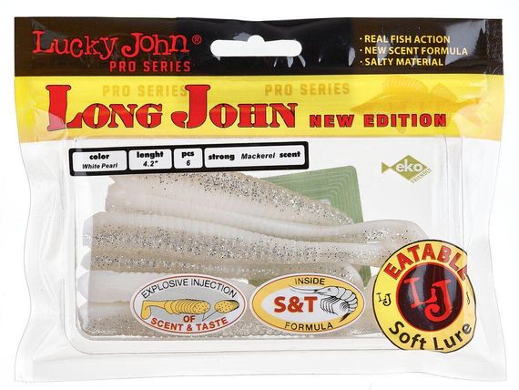 Виброхвосты съедобные LJ Лаки Джон Pro Series LONG JOHN 4.2in (10.70)/T47 6шт. | Зображення 1