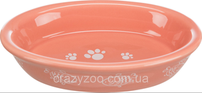 Миска для котів Trixie Ceramic Bowl керамічна рибка абрикосова 10x15 см 200 мл TX-24495