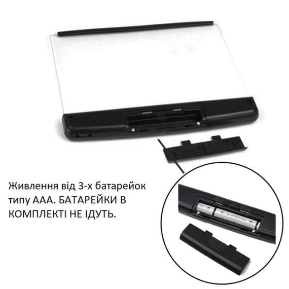 Компактна LED-панель для підсвічування книг з живленням від батарейок AAA | Зображення 6