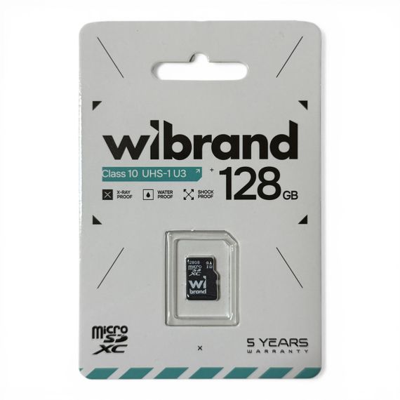 Карта памяти microSDXC (UHS-1 U3) Wibrand 128Gb class 10