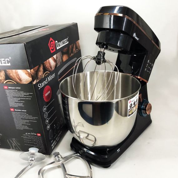 Настільний міксер-тестоміс планетарний Domotec R 6673 12 л, Планетарний комбайн Стаціонарний для дому | Зображення 6