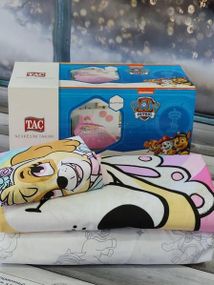 Постільна білизна дитяча TAC Paw patrol girls Бавовна/Ранфорс Півторний розмір