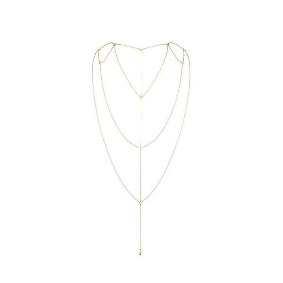 Ланцюжок для спини Bijoux Indiscrets Magnifique Back and Cleavage Chain - Gold, прикраса для тіла