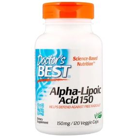Альфа-ліпоєва кислота Doctor's Best Alpha-Lipoic Acid 150 mg 120 Veg Caps DRB-00104