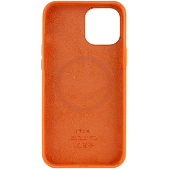 Чехол Silicone case (AAA) full with Magsafe and Animation для Apple iPhone 12 Pro Max (6.7") Оранжевый / Kumquat | Зображення 2