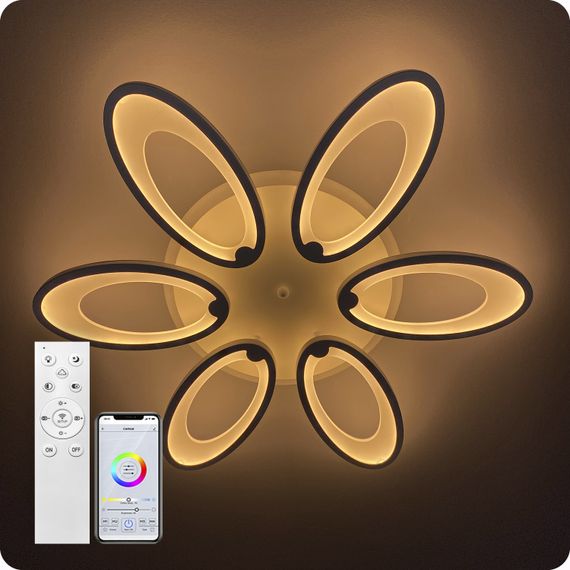 Люстра світлодіодна 517 Light 3color з пультом 134Вт Білий (01296) | Зображення 3