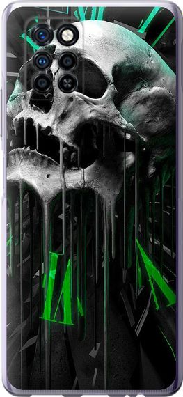 Чехол на Infinix Note 10 Pro Череп-часы "4100u-2709-17620"