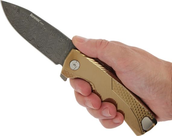 Ніж Lionsteel ROK Damascus Titanium Gold | Зображення 4