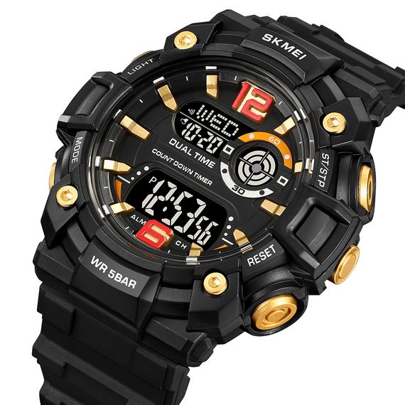 Годинник S2kmei 2018GDBK Gold-Black | Зображення 1