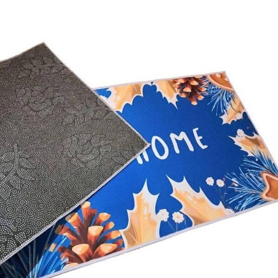 Коврик для дома в прихожую Home 40*120см Синий