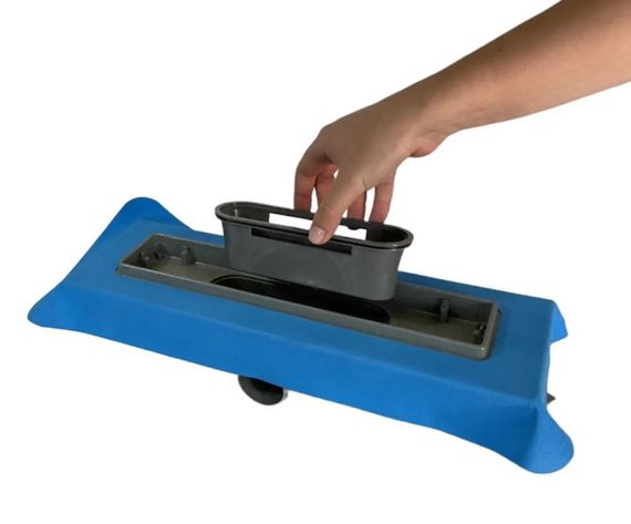 Душевой канал с горизонтальным фланцем Maxiflow Standart Line 33 см решетка Дождь 4022.TY050K.033.1 | Зображення 3